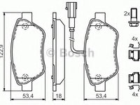 Placute frana 0 986 494 113 BOSCH pentru Fiat 500 Fiat Punto Alfa romeo Mito Fiat Panda Fiat Linea CitroEn Nemo Peugeot Bipper Fiat Fiorino Fiat Qubo