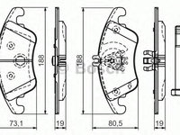 Placute frana 0 986 494 263 BOSCH pentru Mercedes-benz Cls Mercedes-benz Slk Mercedes-benz C-class Mercedes-benz E-class