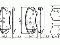 Placute frana 0 986 494 275 BOSCH pentru Opel Astra Opel Insignia Opel Zafira Chevrolet Malibu