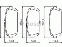 Placute frana 0 986 494 400 BOSCH pentru Kia Carens Kia Rondo