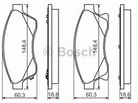 Placute frana 0 986 494 433 BOSCH pentru Opel Astra Chevrolet Cruze Chevrolet Aveo Chevrolet Sonic