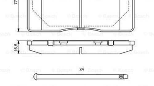 Placute frana 0 986 494 694 BOSCH pentru Audi