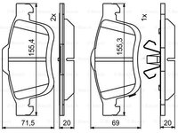 Placute frana 0 986 494 801 BOSCH pentru Fiat 500l