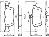 Placute frana 0 986 494 811 BOSCH pentru Peugeot 308