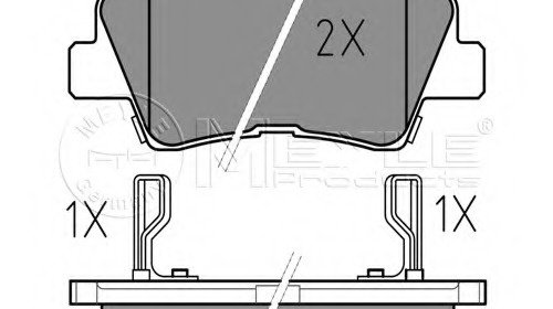 Placute frana 025 249 3415 W MEYLE pentru Kia