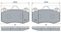 Placute frana 0986424399 BOSCH pentru Seat Ibiza