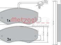 Placute frana 1170595 METZGER pentru Renault Master Nissan Nv400 Opel Movano