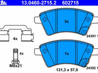 Placute frana 13 0460-2715 2 ATE pentru Fiat Sedici