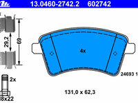 Placute frana 13 0460-2742 2 ATE pentru Renault Kangoo Mercedes-benz Citan