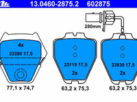 Placute frana 13 0460-2875 2 ATE pentru Audi A6 1999 2000 2001 2002 2003 2004 2005