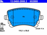 Placute frana 13 0460-2888 2 ATE pentru Audi A6 Audi A4