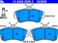 Placute frana 13 0460-2959 2 ATE