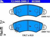 Placute frana 13 0460-3995 2 ATE pentru Opel Agila