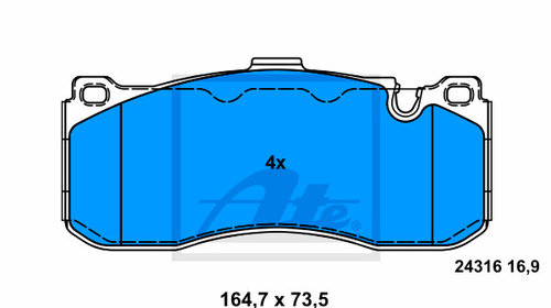 Placute frana 13 0460-4848 2 ATE pentru Bmw S