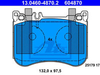 Placute frana 13 0460-4870 2 ATE pentru Mercedes-benz S-class Mercedes-benz Sl Mercedes-benz E-class Mercedes-benz Cls