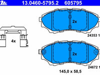 Placute frana 13 0460-5795 2 ATE pentru Ford Ranger Mazda B-serie Mazda Bounty Mazda Proceed Mazda Bt-50