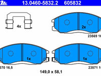 Placute frana 13 0460-5832 2 ATE pentru Hyundai Santa Hyundai Trajet Hyundai Highway Hyundai H Hyundai H-1