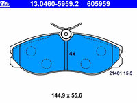 Placute frana 13 0460-5959 2 ATE pentru Nissan Serena Nissan Mistral Nissan Terrano Ford Maverick Nissan Vanette