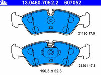 Placute frana 13 0460-7052 2 ATE pentru Opel Kadett Opel Ascona Opel Vectra Opel Omega Opel Calibra