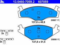 Placute frana 13 0460-7059 2 ATE pentru Vw Polo Seat Ibiza Seat Cordoba Vw Derby Vw Flight