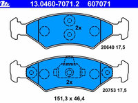 Placute frana 13 0460-7071 2 ATE pentru Ford Fiesta Ford Escort Ford Orion Ford Sierra Ford Courier