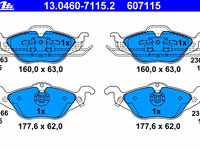 Placute frana 13 0460-7115 2 ATE pentru Opel Astra Opel Zafira