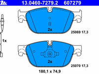 Placute frana 13 0460-7279 2 ATE pentru Peugeot 508 CitroEn C5 CitroEn Ds4 Peugeot 308 CitroEn Ds5 Peugeot 407 Peugeot Rcz CitroEn C6