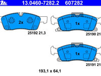 Placute frana 13 0460-7282 2 ATE pentru Mercedes-benz M-class Mercedes-benz Gl-class Mercedes-benz Gle Mercedes-benz Gls