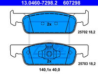 Placute frana 13 0460-7298 2 ATE pentru Dacia Sandero Dacia Logan Renault Clio Renault Loganstepway Renault Twingo Renault Symbol Renault Thalia Renault Sanderostepway