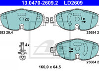 Placute frana 13 0470-2609 2 ATE pentru Vw Up Audi A1 Audi Q3