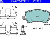 Placute frana 13 0470-2722 2 ATE pentru Land rover Freelander Land rover Lr2 Ford Galaxy Ford S-max Volvo V60 Volvo V70 Volvo S80 Volvo Xc70 Volvo S60