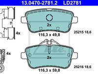 Placute frana 13 0470-2781 2 ATE pentru Mercedes-benz Gle