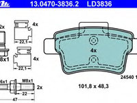 Placute frana 13 0470-3836 2 ATE pentru CitroEn C4