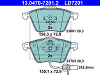 Placute frana 13 0470-7201 2 ATE pentru Audi A6 2008 2009 2010 2011