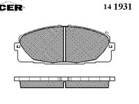 Placute frana 141931 ICER pentru Toyota Hiace Toyota Hilux