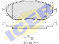 Placute frana 142219 ICER pentru Opel Vivaro Fiat Talento Nissan Nv300