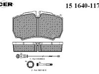 Placute frana 151640-117 ICER pentru Iveco Daily