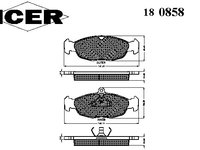 Placute frana 180858 ICER pentru Opel Corsa Opel Vectra Opel Vita Opel Tigra Daewoo Cielo Daewoo Nexia