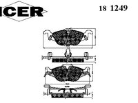 Placute frana 181249 ICER pentru Opel Astra