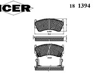 Placute frana 181394 ICER