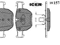 Placute frana 181574 ICER pentru Land rover Range rover