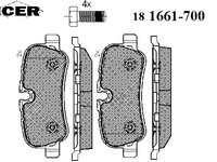 Placute frana 181661-700 ICER pentru Land rover Discovery Land rover Lr4 Land rover Lr3 Land rover Range rover