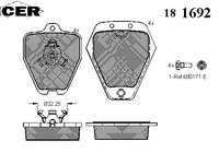 Placute frana 181692 ICER pentru Audi A4