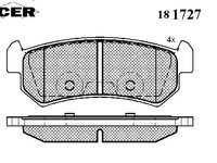 Placute frana 181727 ICER pentru Chevrolet Nubira Chevrolet Optra Daewoo Nubira Daewoo Lacetti Chevrolet Lacetti