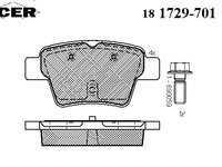 Placute frana 181729-701 ICER pentru CitroEn C4 Peugeot 307