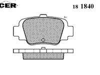 Placute frana 181840 ICER pentru Nissan March Nissan Micra