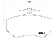 Placute frana 2016804 TEXTAR pentru Vw Golf Vw Passat Vw Corrado Vw Jetta Vw Vento Seat Toledo Audi A4 Vw Caddy Vw Panel Seat Inca Seat Cordoba Seat Ibiza