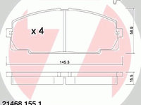 Placute frana 21468 155 1 ZIMMERMANN pentru Toyota Hiace Toyota Quantum Ford Transit