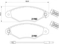 Placute frana 2198009 TEXTAR pentru Renault Kangoo