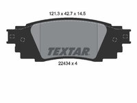 Placute frana 2243401 TEXTAR pentru Toyota C-hr Toyota Rav
